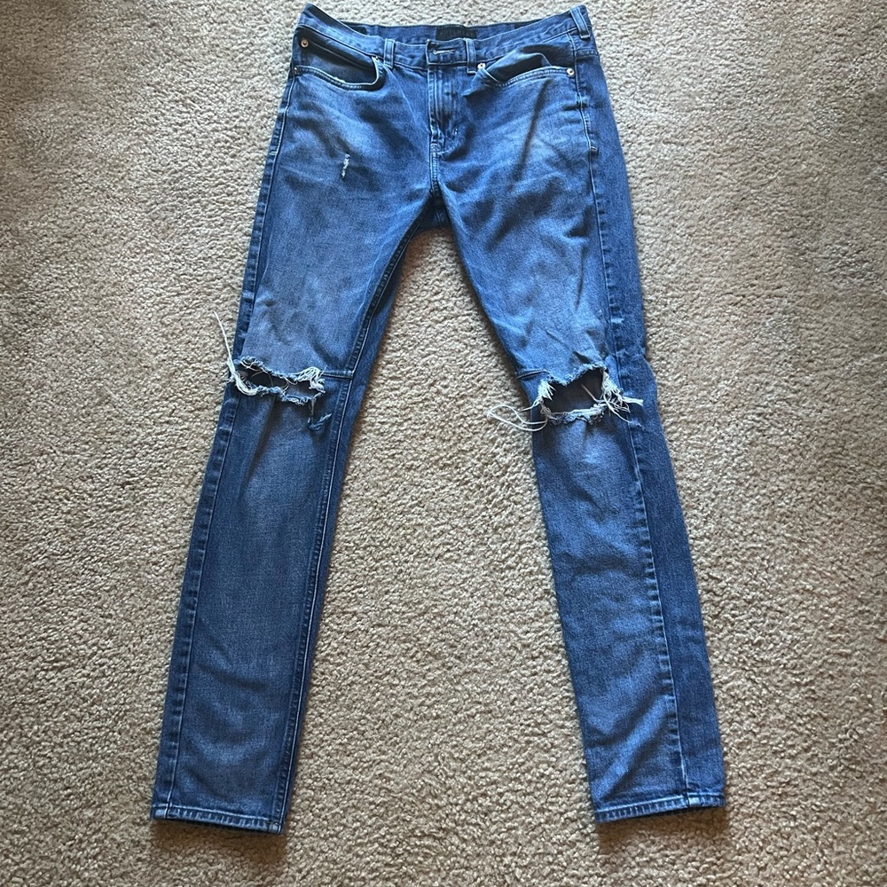 Stacked skinny jeans